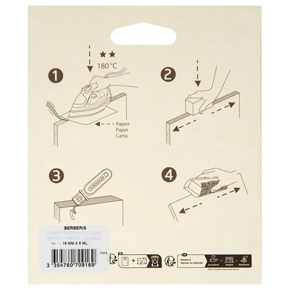 Chant mélaminé thermocollant Nordlinger Pro Berberis 19 mm x 5 m