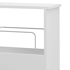 Chariot à roulettes Katra 67 x 40 x 20 cm blanc en.casa