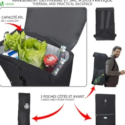 Chariot de course avec sac isotherme VOUNOT