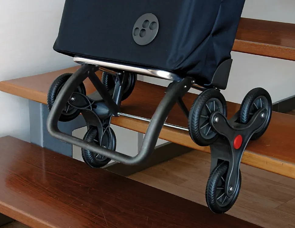 Chariot de courses 6 roues Rolser Saquet noir 43L H. 107 x l. 47,5 x P. 39,5cm