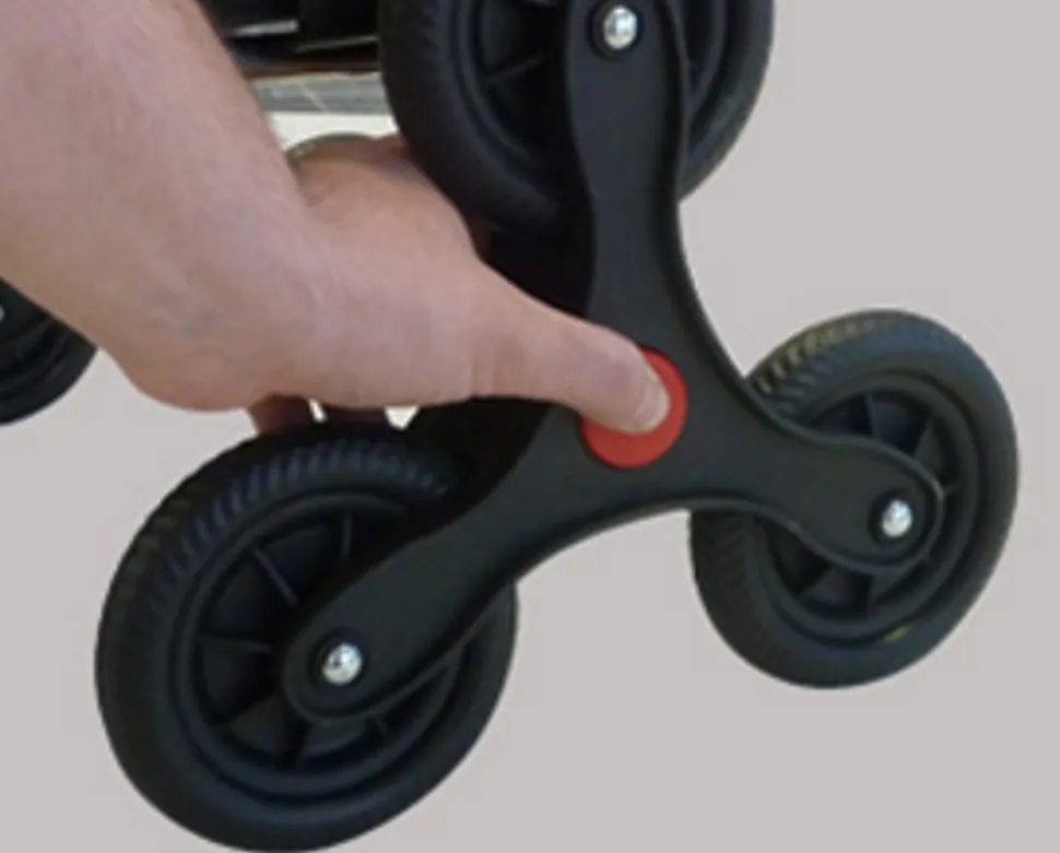 Chariot de courses 6 roues Rolser Saquet noir 43L H. 107 x l. 47,5 x P. 39,5cm