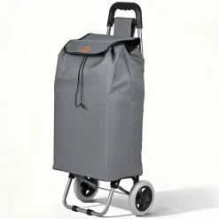 Chariot de courses 2 roues pliable 59L gris VOUNOT