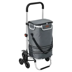 Chariot de courses Neef gris foncé en.casa