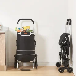 Chariot de courses Neef noir en.casa