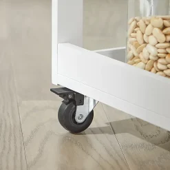 Chariot de Service à Roulettes,Meuble de Rangement Cuisine et Salon,Blanc,FKW75-WN,SoBuy