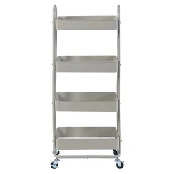 Chariot de service Pyhäntä à 4 paniers acier 104 x 46 x 35 cm camel en.casa