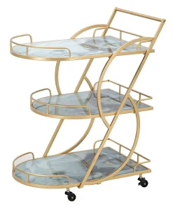 CHARIOT MÉLANGE VERRE MARBRE CM71X45.5X84.5