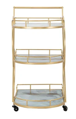 CHARIOT MÉLANGE VERRE MARBRE CM71X45.5X84.5