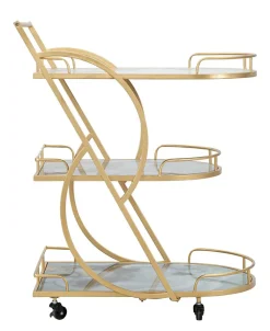 CHARIOT MÉLANGE VERRE MARBRE CM71X45.5X84.5