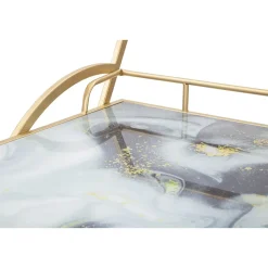 CHARIOT MÉLANGE VERRE MARBRE CM71X45.5X84.5