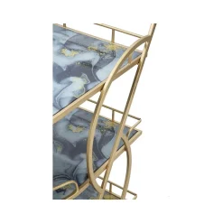 CHARIOT MÉLANGE VERRE MARBRE CM71X45.5X84.5