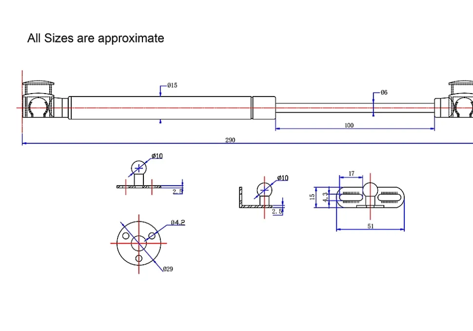 Charnière compas A GoodHome, 1 pièce