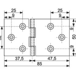 Charnière de table renforcée - Monin