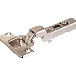 Charnière invisible à visser Intermat pour porte à moulure - Hettich - Angle d'ouverture 95 degré - Entraxe 52 mm - Coudure 9,5 mm
