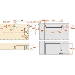 Charnière invisible AIR Push à encastrer - SALICE - 3598647939151