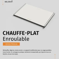 Chauffe Plat Électrique souple, températures Réglable et Minuteur, Chauffe Assiette, Réchaud pour Buffets Fêtes Banquet