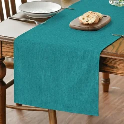 Chemin de Table Polyester Turquoise 40 x 140 cm