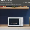 CMW20SMW Micro-ondes Mono CANDY Idea - 20L - MO : 700W - UI mécanique - 5 niveaux de puissance - Blanc