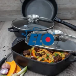 Cocotte 28 x 28 cm en fonte aluminium antiadhésive 3,6 L Elo Alucast