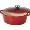 Cocotte ovale en fonte d'acier émaillée 36 cm - 9 L