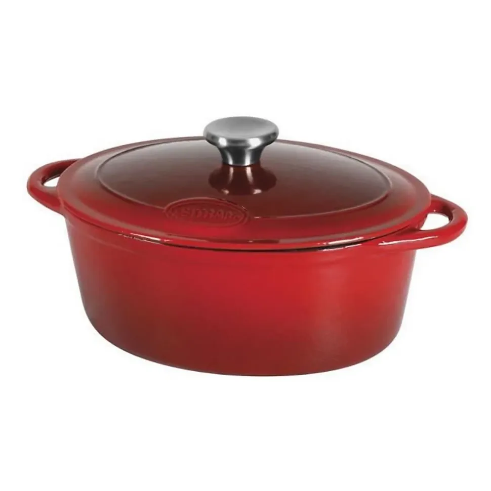 Cocotte ovale en fonte d'acier émaillée 36 cm - 9 L