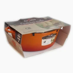 Cocotte ovale en fonte d'acier émaillée - 37 cm - 9 L - Orange