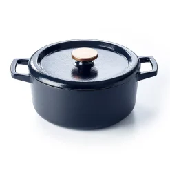 Cocotte ronde BEKA Nori fonte emailee 26 cm 5 L Noir