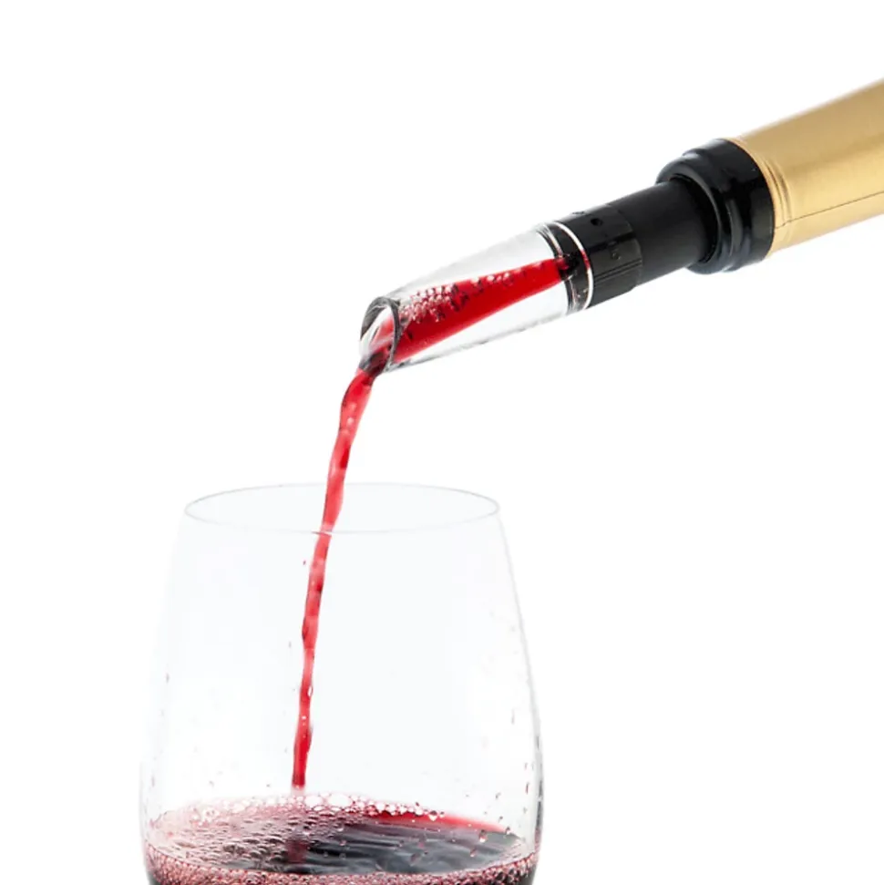 Coffret avec tire-bouchon High Tech et aérateur de vin Noir - Uncork Noir par Koala