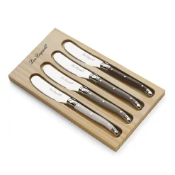 Coffret bois 4 tartineurs mixés Multicolore - Tradition par Lou Laguiole