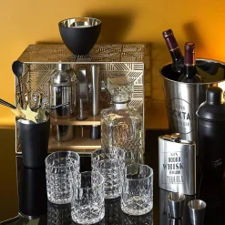 Coffret whisky avec bouteille et 4 verres