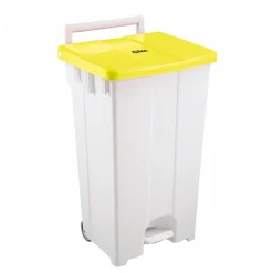 Collecteur à pédale 100 L - couvercle jaune