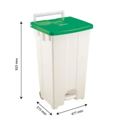 Collecteur à pédale 100 L - couvercle vert