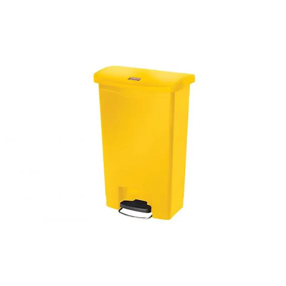 Collecteur déchets à pédale Slim Jim 50 litres - Jaune