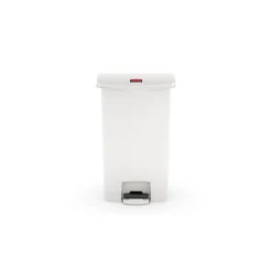 Collecteur déchets à pédale Slim Jim 30 litres - Blanc