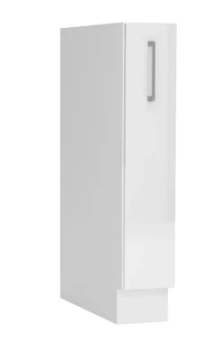 Colonne basse de cuisine, meuble bas de cuisine avec 1 porte coloris blanc - longueur 51 x profondeur 15 x hauteur 82 cm