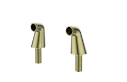 Colonnette mâle mâle H.7 cm, doré brossé, essebagno vendue par 2