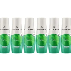 Concentrés SODASTREAM - Lot de 6 concentrés Menthe sans sucres - Jusqu'a 54L de boissons - 440 ml