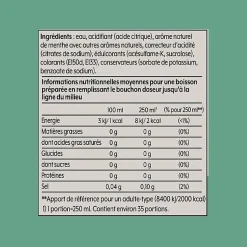 Concentrés SODASTREAM - Lot de 6 concentrés Menthe sans sucres - Jusqu'a 54L de boissons - 440 ml