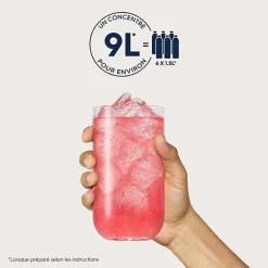 Concentrés SODASTREAM - Lot de 6 concentrés Fraise sans sucres - Jusqu'a 54L de boissons - 440 ml