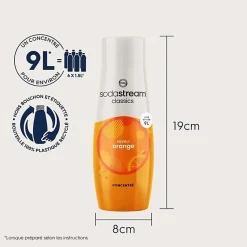Concentrés SODASTREAM - Lot de 6 concentrés Orange - Jusqu'a 54L de boissons - 440 ml