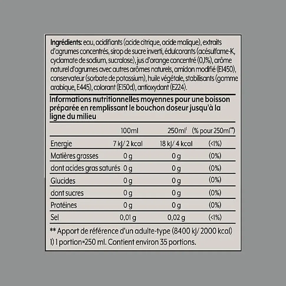 Concentrés SODASTREAM - Lot de 6 concentrés Agrumes sans sucres - Jusqu'a 54L de boissons - 440 ml