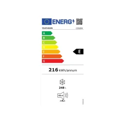 Congélateur armoire 60cm 248l statique Telefunken C332EW