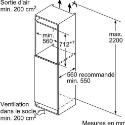 Congélateur intégrable 72 l a++ Bosch GIV11AFE0 série 6