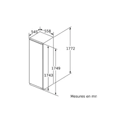 Congélateur intégrable à pantographes 212 Bosch GIN81VEE0