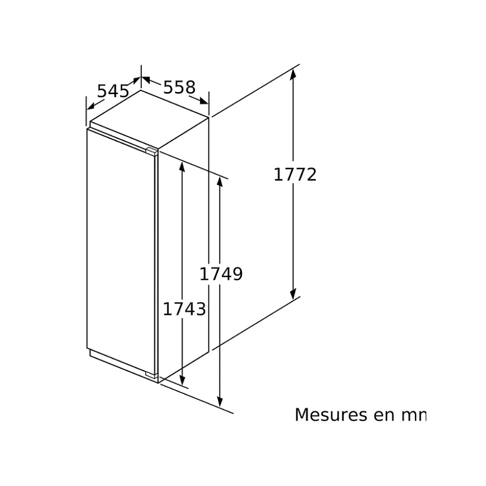Congélateur intégrable à panthographe 212l blanc Neff GI7813CE0