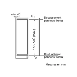 Congélateur intégrable à panthographe 212l blanc Neff GI7813CE0