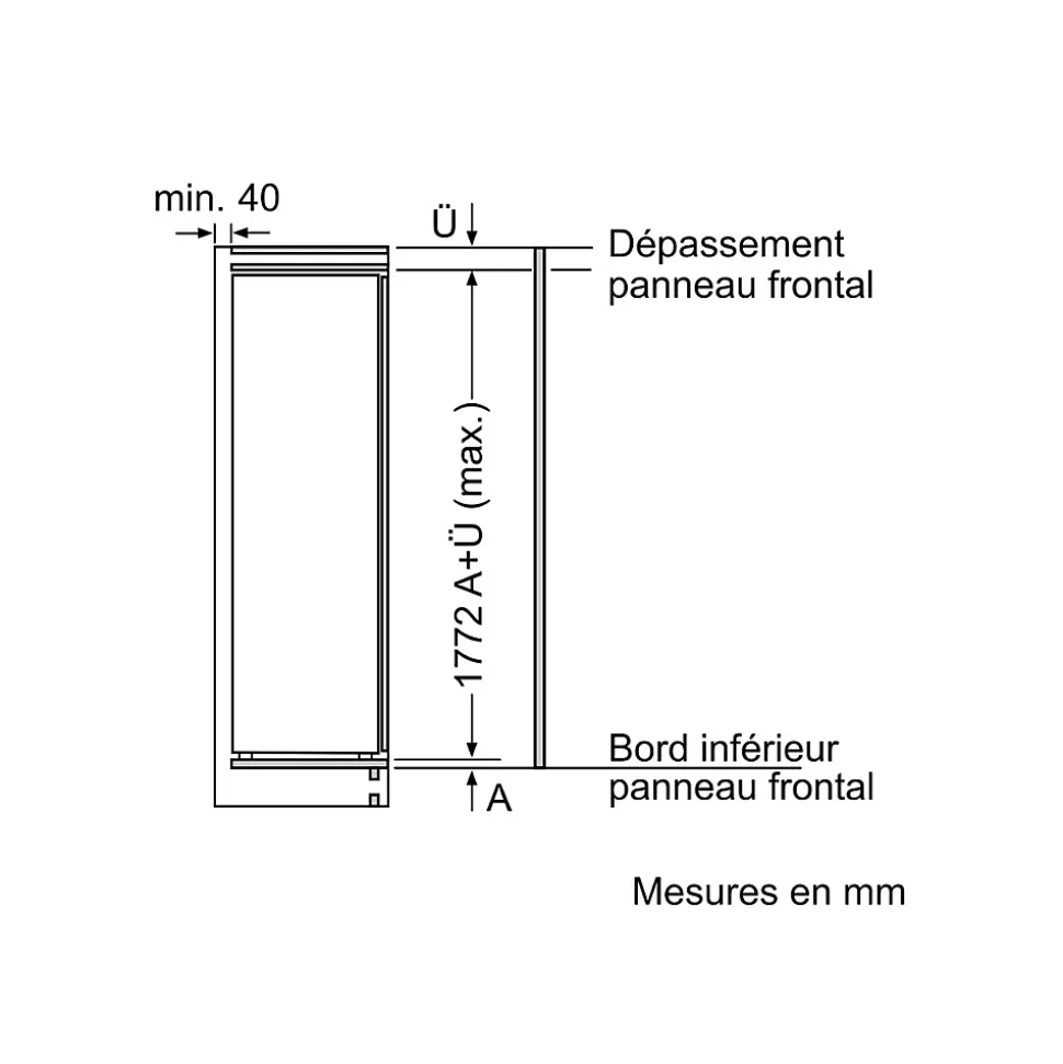 Congélateur intégrable à panthographe 212l blanc Neff GI7813CE0