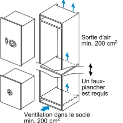 Congélateur intégrable à pantographe 96 l Siemens GI21VADE0 iq500