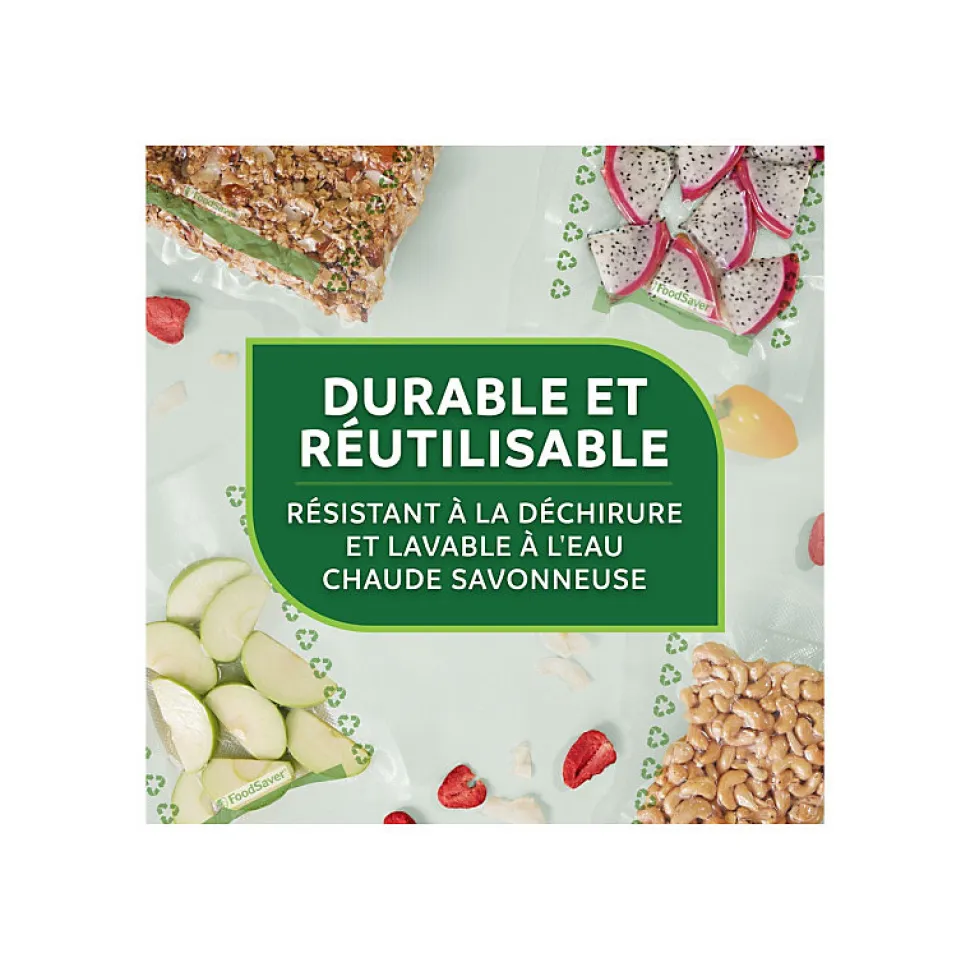 Conservation des aliments Foodsaver Pack de 2 rouleaux de mise sous vide recyclables (28cm x 3m) FSRE2802X01