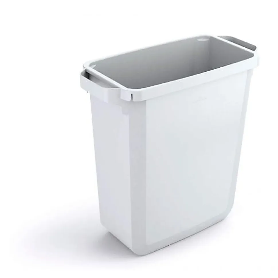 Conteneur à déchets solide rectangulaire 60 litres Durabin - Blanc